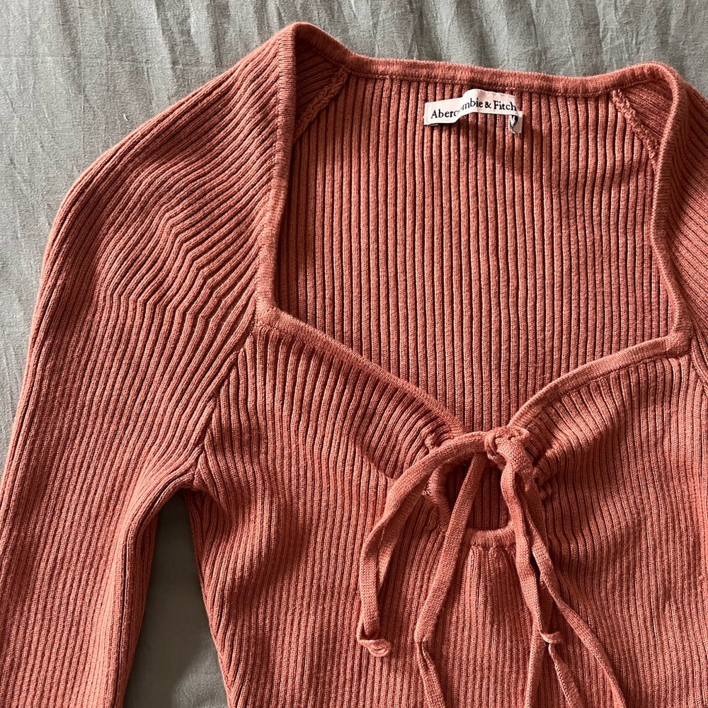 abercrombie burnt orange knit bodysuit